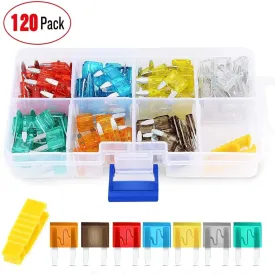 120Pcs Mini ATM/APM Blade Fuses Assortment Kit