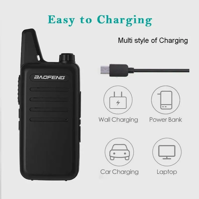 2pcs Baofeng VT-C2 2W UHF Mini Walkie Talkie For Hiking Climbing