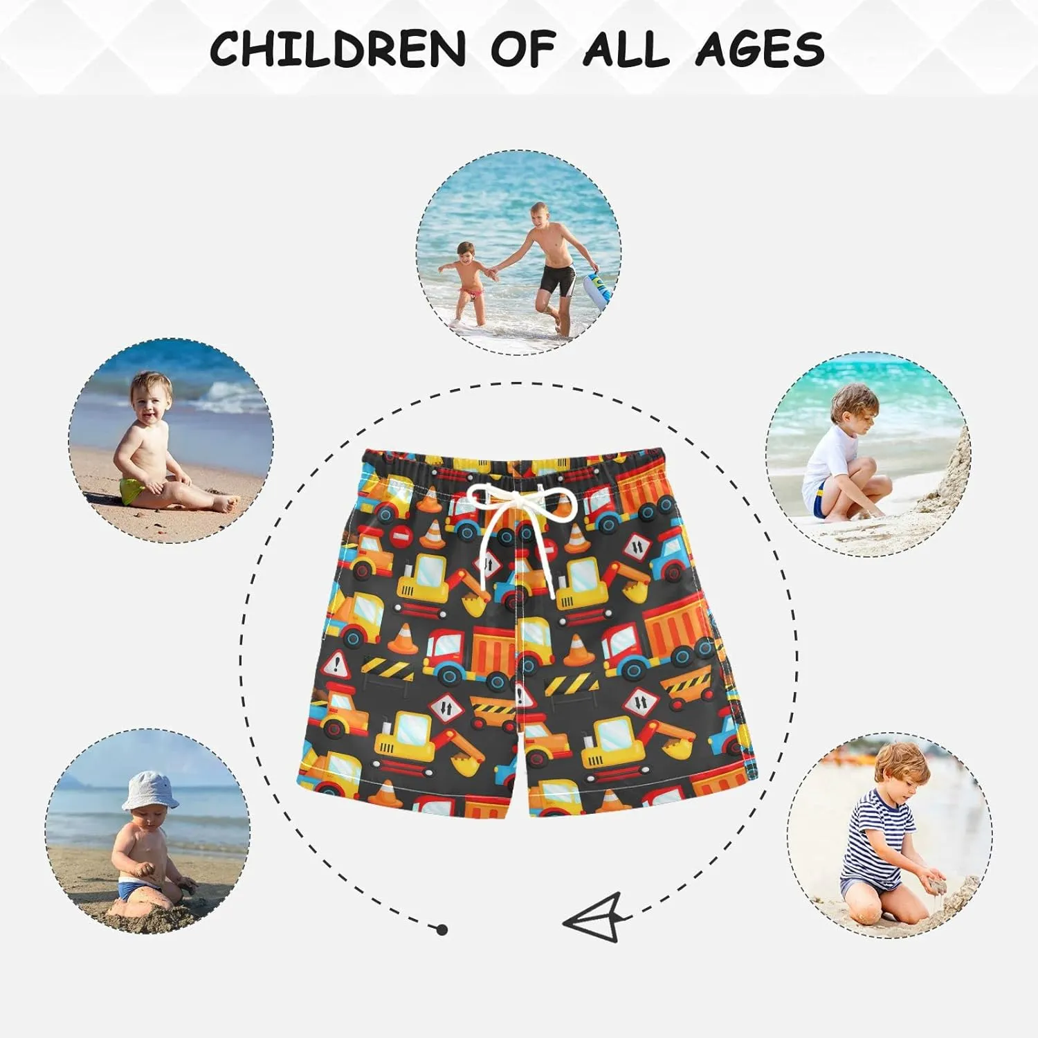 Aflyko Boys' Board Shorts Bathing Suit Swim Trunk Girls Beach Swimwear All Day Shorts