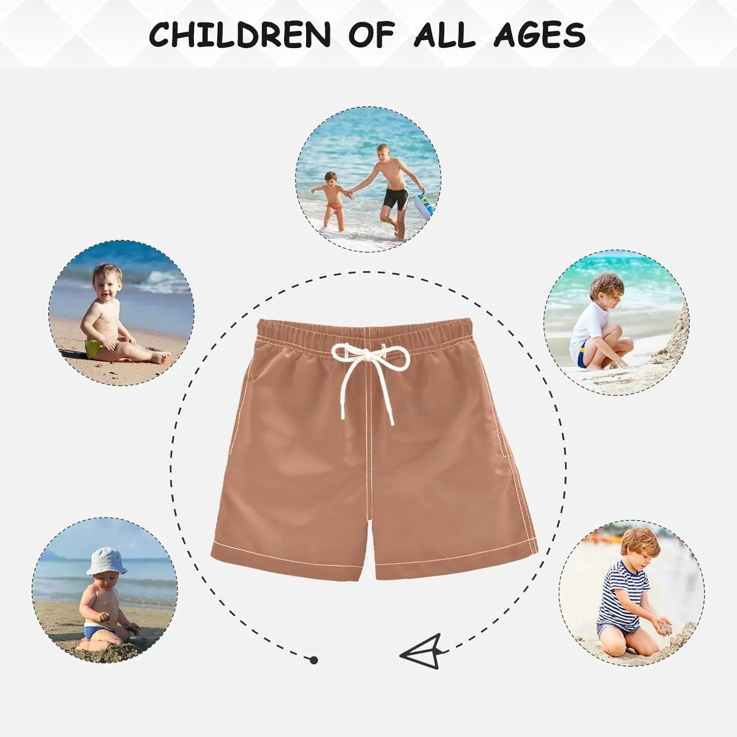 Aflyko Boys' Board Shorts Bathing Suit Swim Trunk Girls Beach Swimwear All Day Shorts