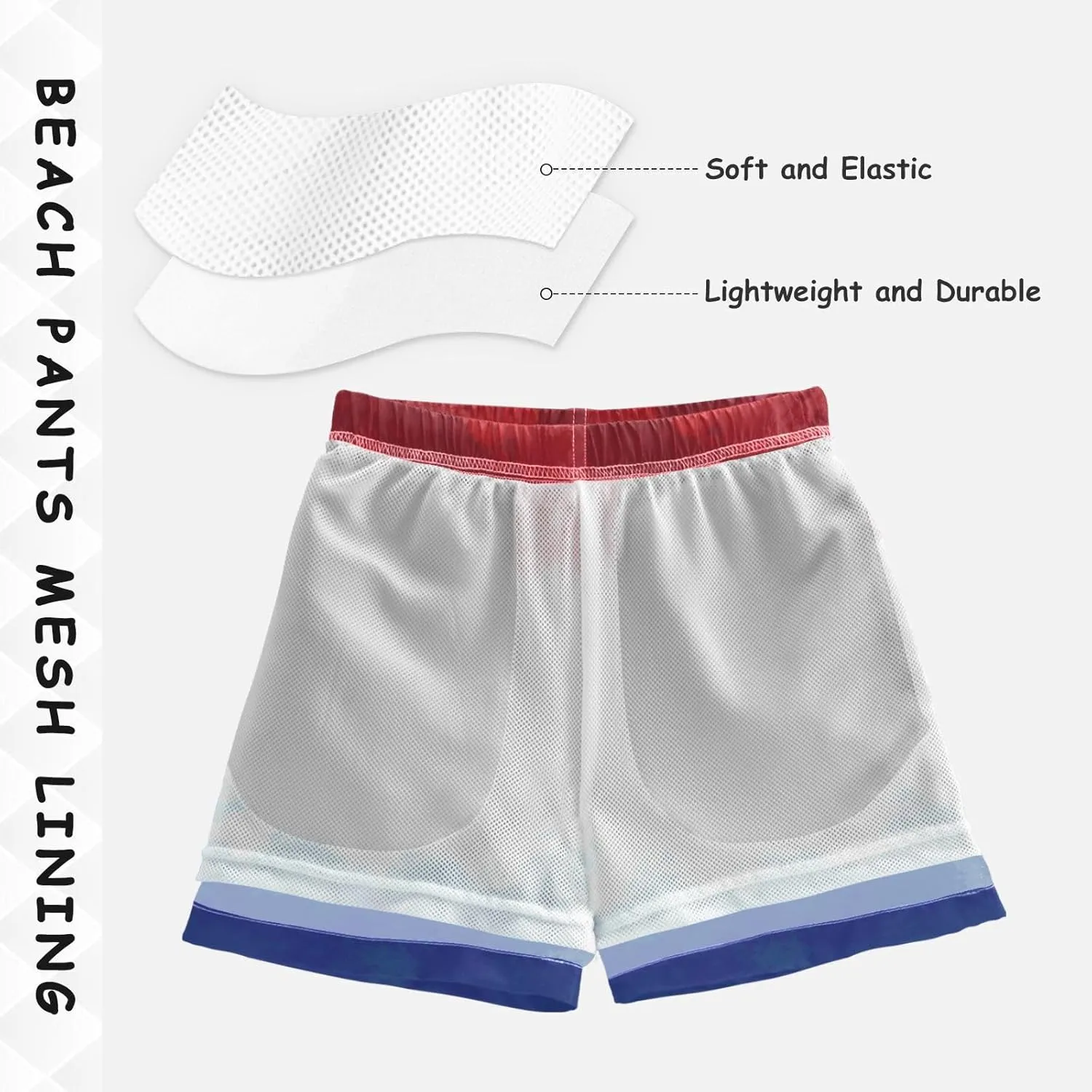 Aflyko Boys' Board Shorts Flag Patriot Bathing Suit Girls Beach Swimwear Quick Dry All Day Shorts