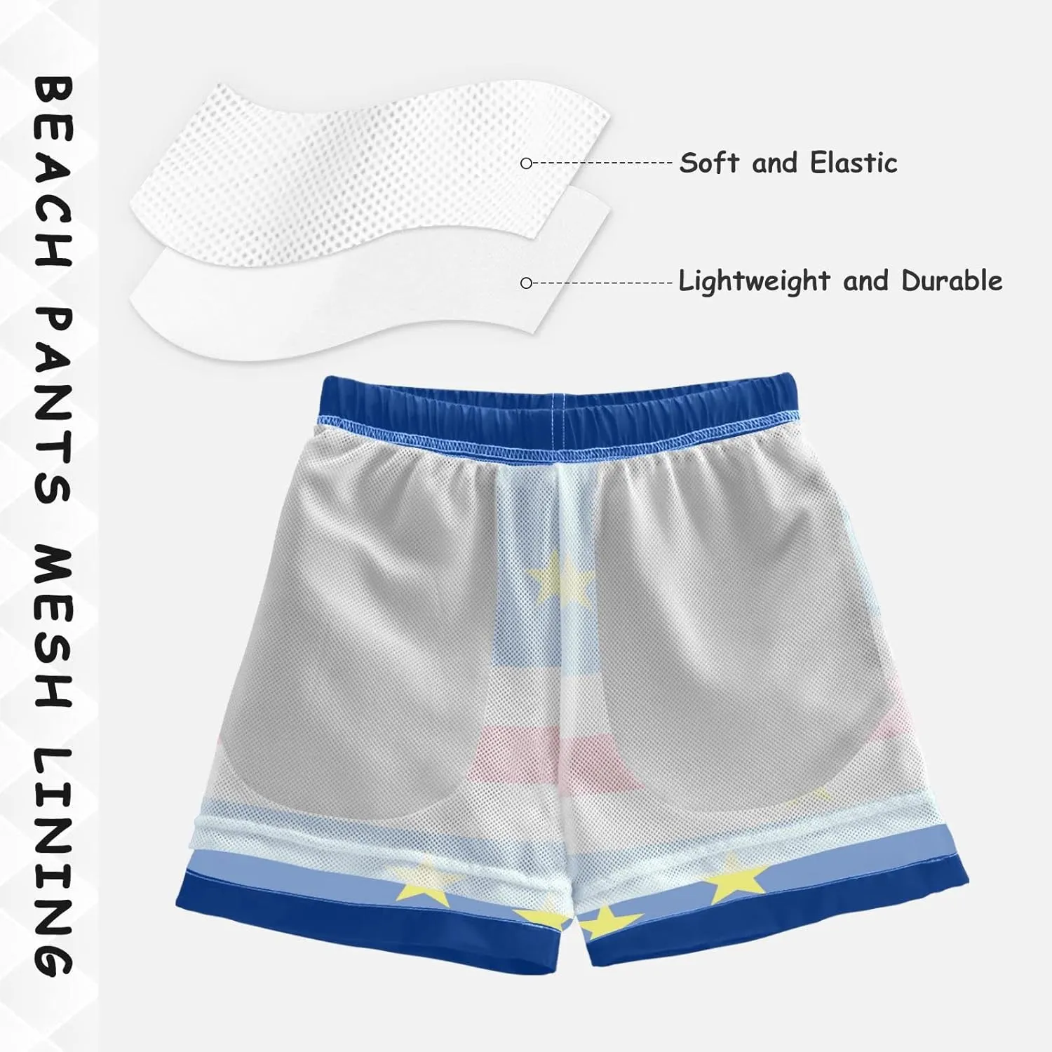 Aflyko Boys' Board Shorts Flag Patriot Bathing Suit Girls Beach Swimwear Quick Dry All Day Shorts