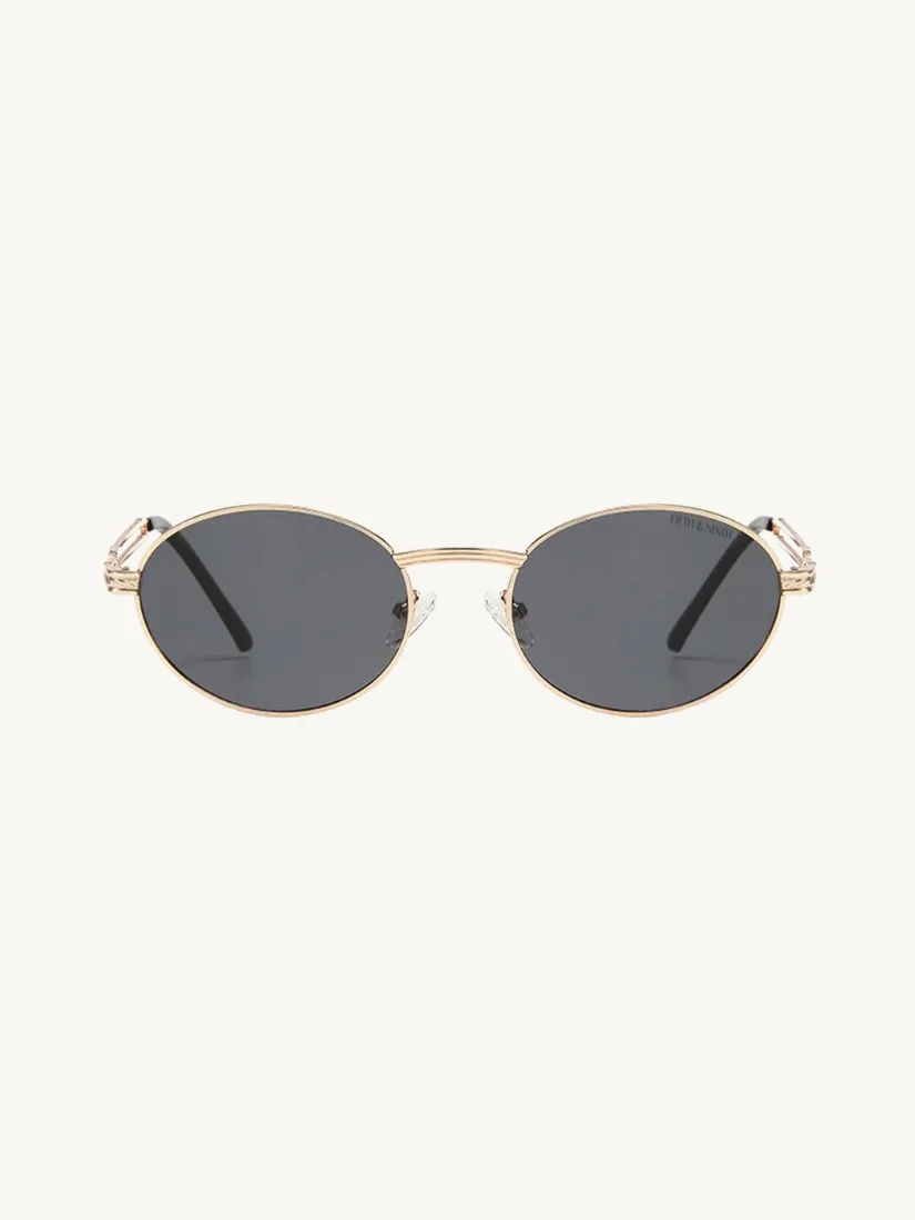 Blake Polarized Sunglasses: Black/Gold