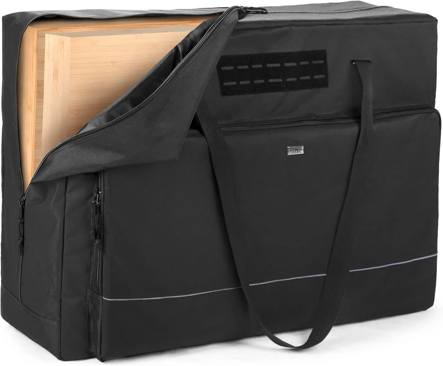 Cornhole Board Carrying Case 3 ft x 2 ft Tailgate Size, Cornhole Carrying Bag with 8 Sandbag Pockets and Sturdy Two-Ways Zipper for Cornhole Games, Only Bag