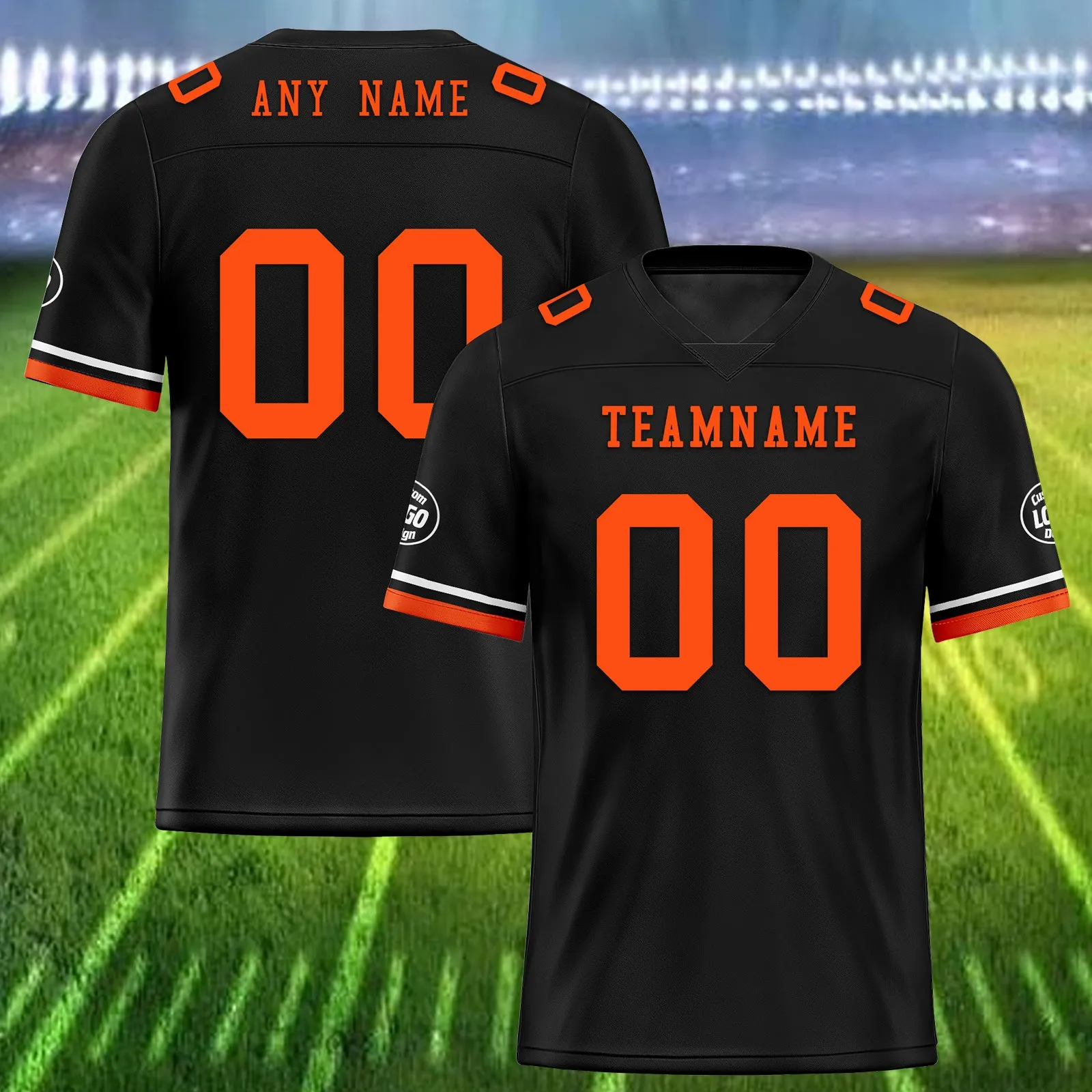 Custom Black Cincinnati Personalized Authentic Football Jersey FBJ02-D020263-6