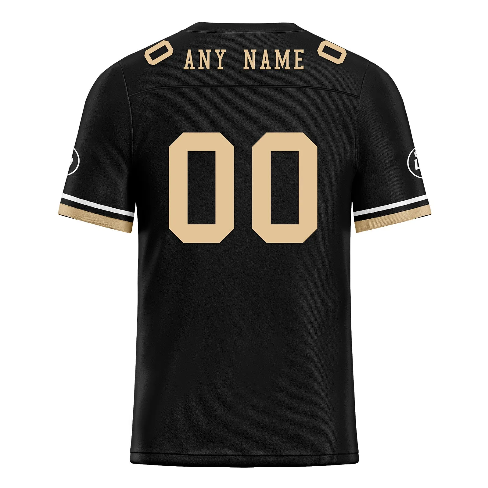 Custom Black New Orleans Personalized Authentic Football Jersey FBJ02-D020263-19