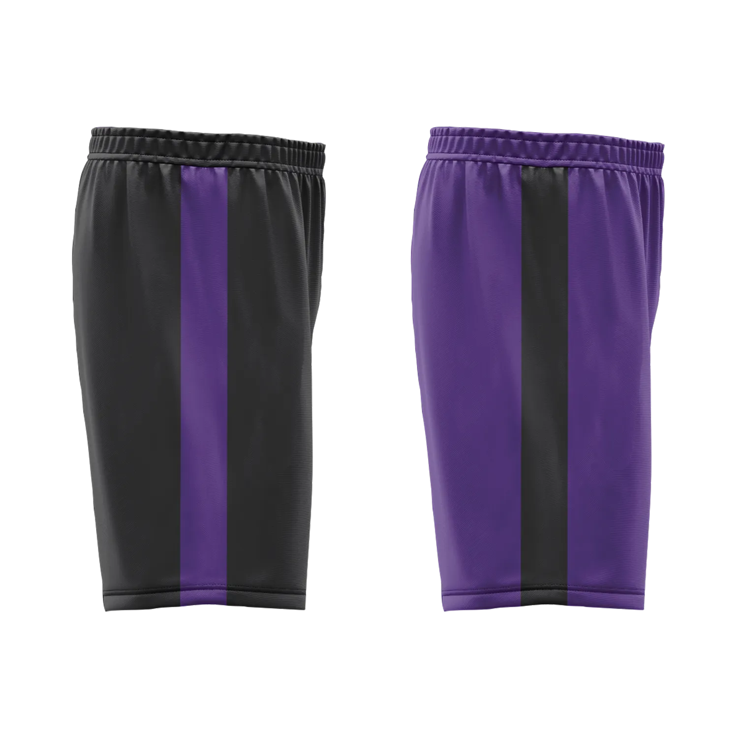 Custom Black Purple Classic Style Reversible Basketball Uniform Personalized COOLMAX BBJR-D017035