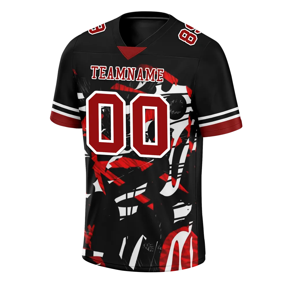 Custom Black Tie Dye Brown Personalized Authentic Football Jersey FBJ02-bc0fa7a