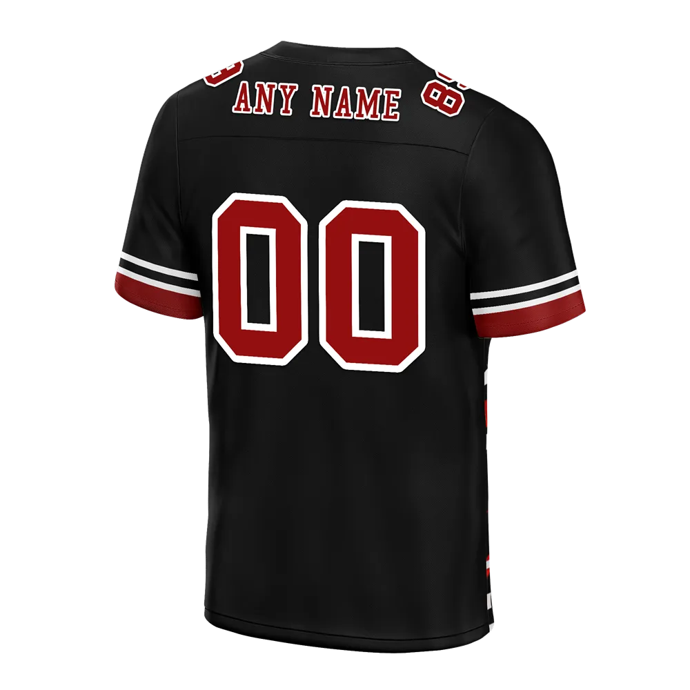 Custom Black Tie Dye Brown Personalized Authentic Football Jersey FBJ02-bc0fa7a