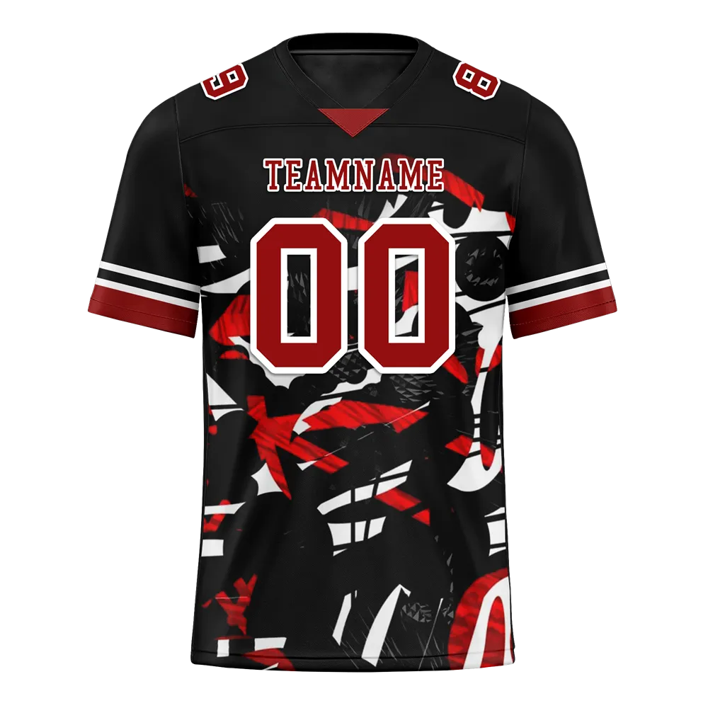 Custom Black Tie Dye Brown Personalized Authentic Football Jersey FBJ02-bc0fa7a