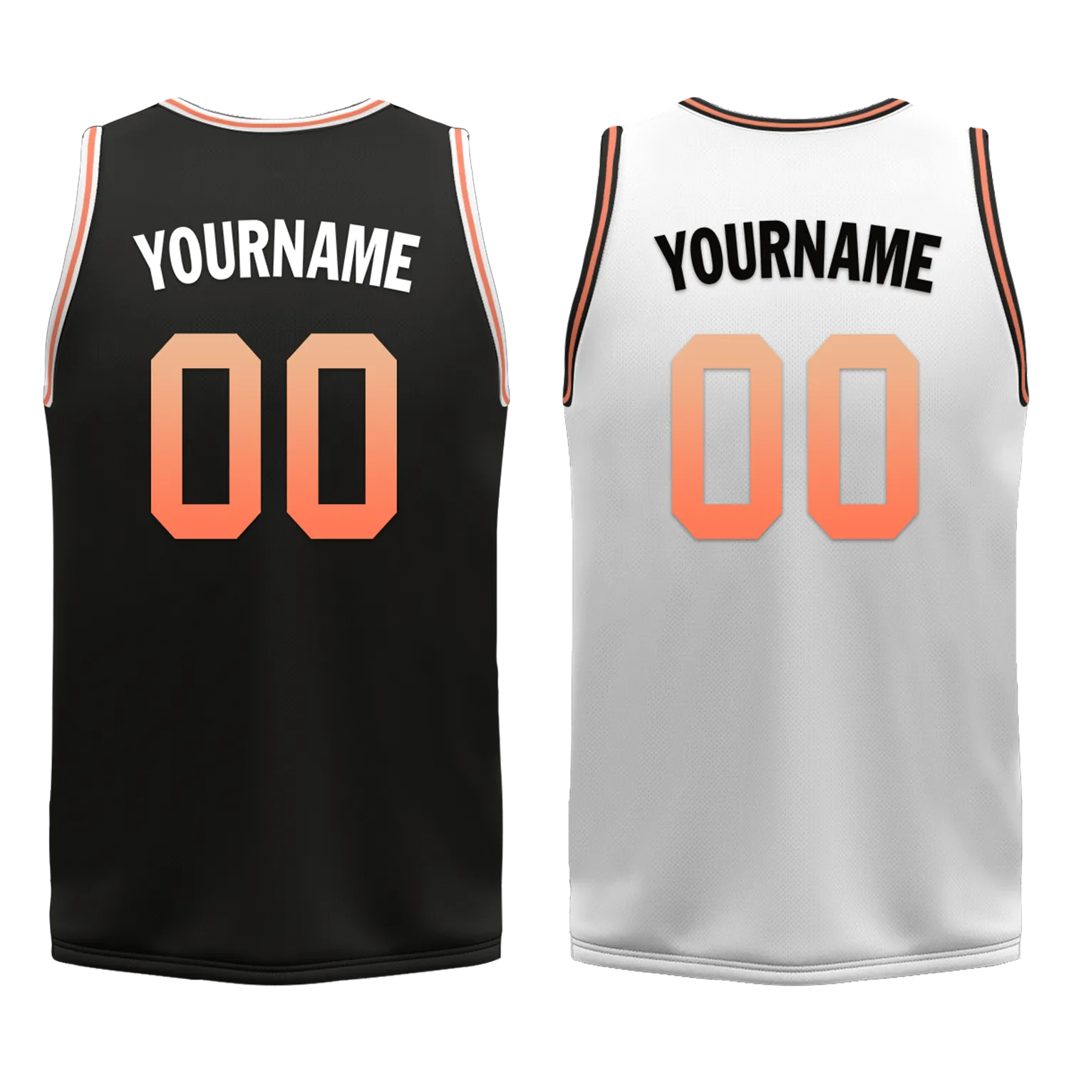 Custom Black White Classic Style Reversible Basketball Uniform Personalized COOLMAX BBJR-D017028