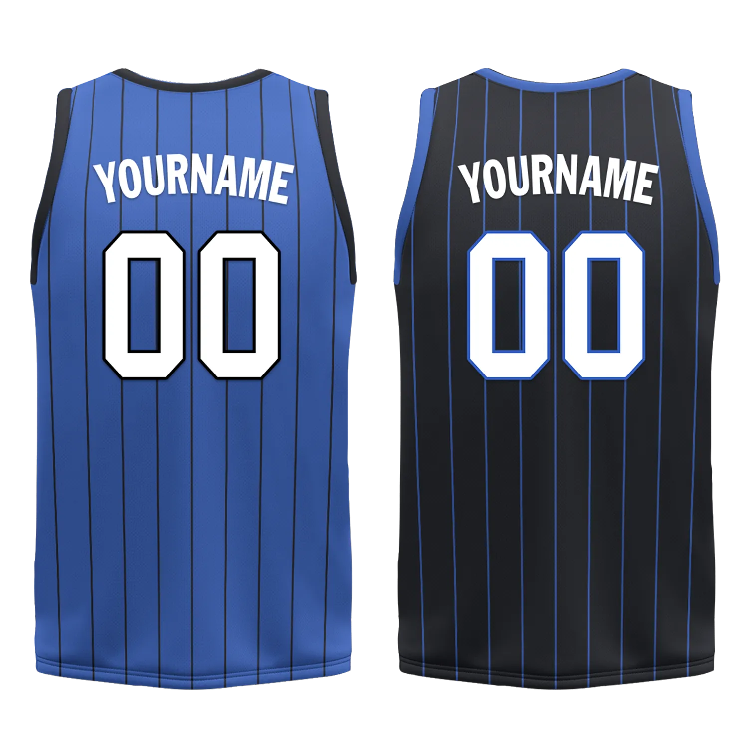 Custom Blue Black Classic Style Reversible Basketball Uniform Personalized Ordinary BBJR-D017055