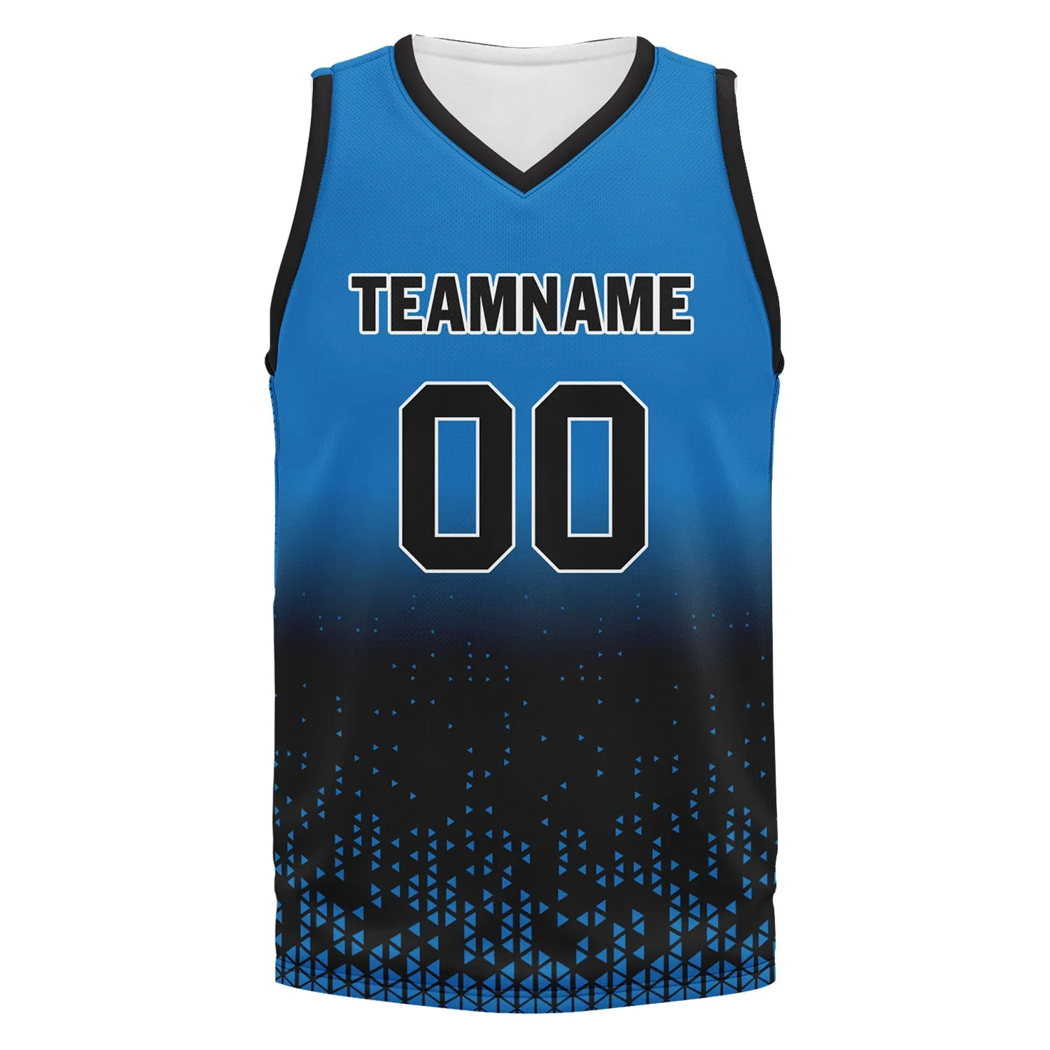 Custom Blue Black Fade Fashion Sports Uniform Basketball Jersey BBJ01-D020102-11