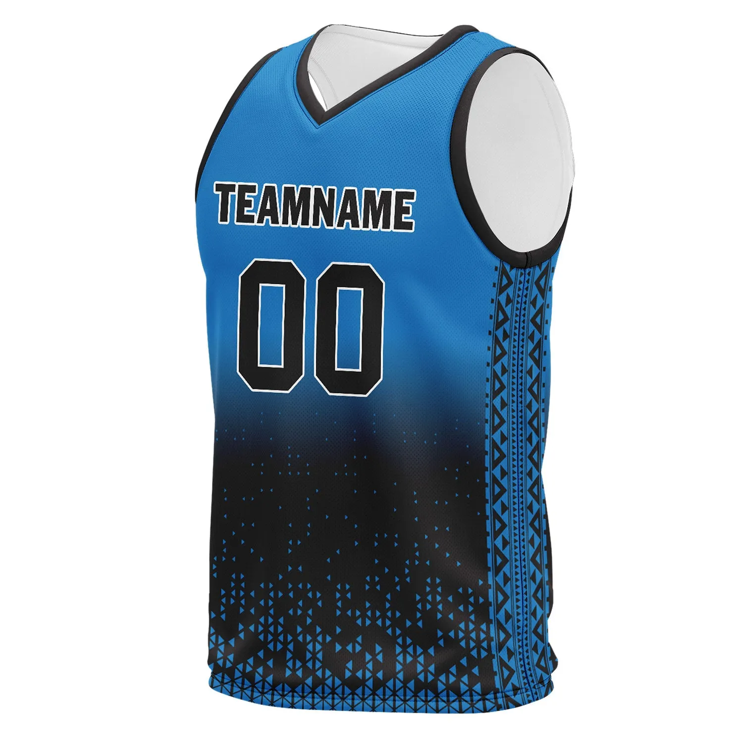 Custom Blue Black Fade Fashion Sports Uniform Basketball Jersey BBJ01-D020102-11