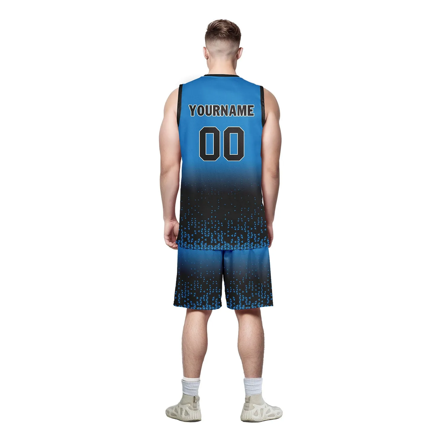 Custom Blue Black Fade Fashion Sports Uniform Basketball Jersey BBJ01-D020102-11