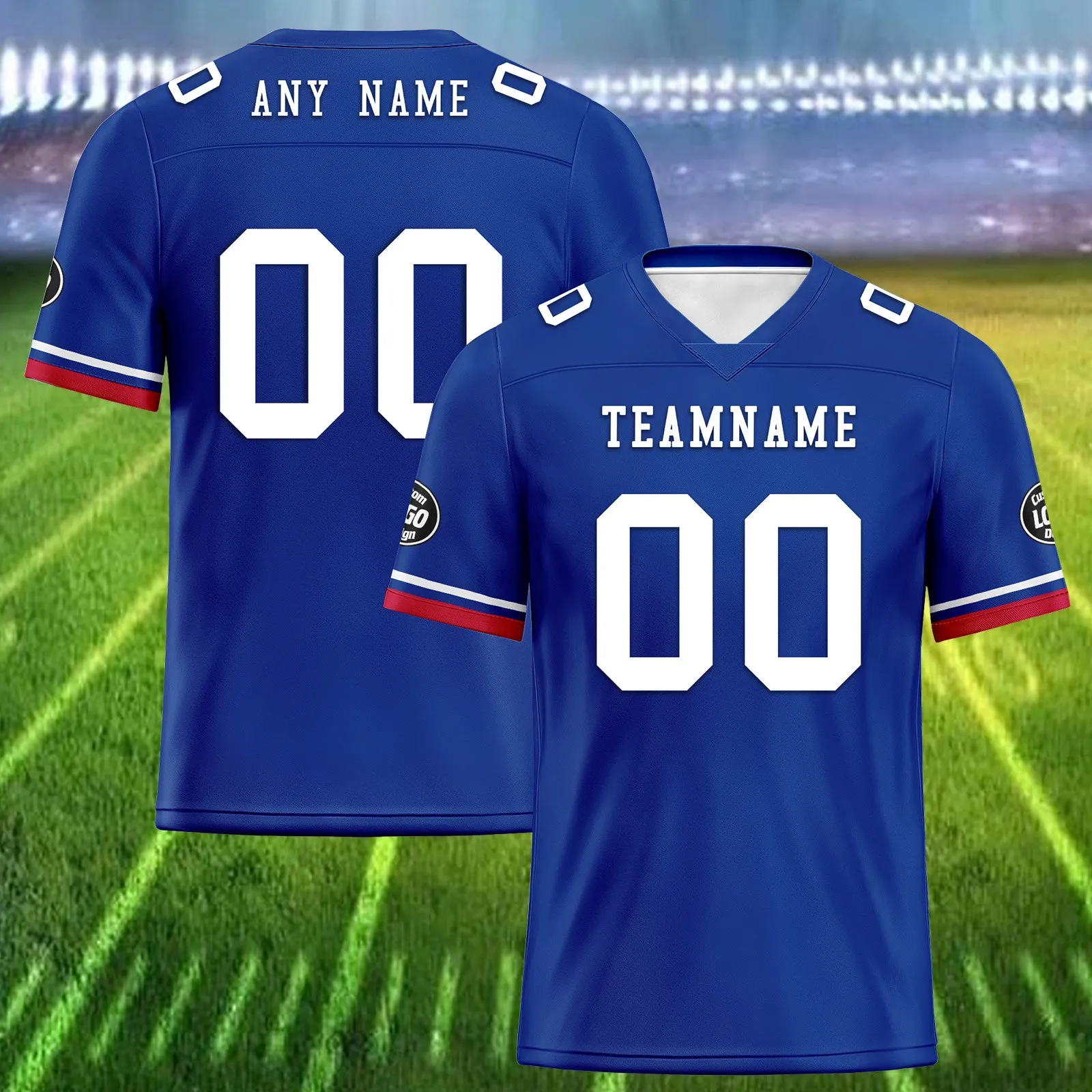 Custom Blue Buffalo Personalized Authentic Football Jersey FBJ02-D020263-4