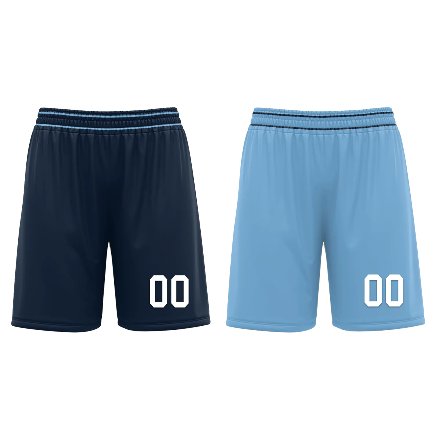 Custom Blue Classic Style Reversible Basketball Uniform Personalized COOLMAX BBJR-D017032