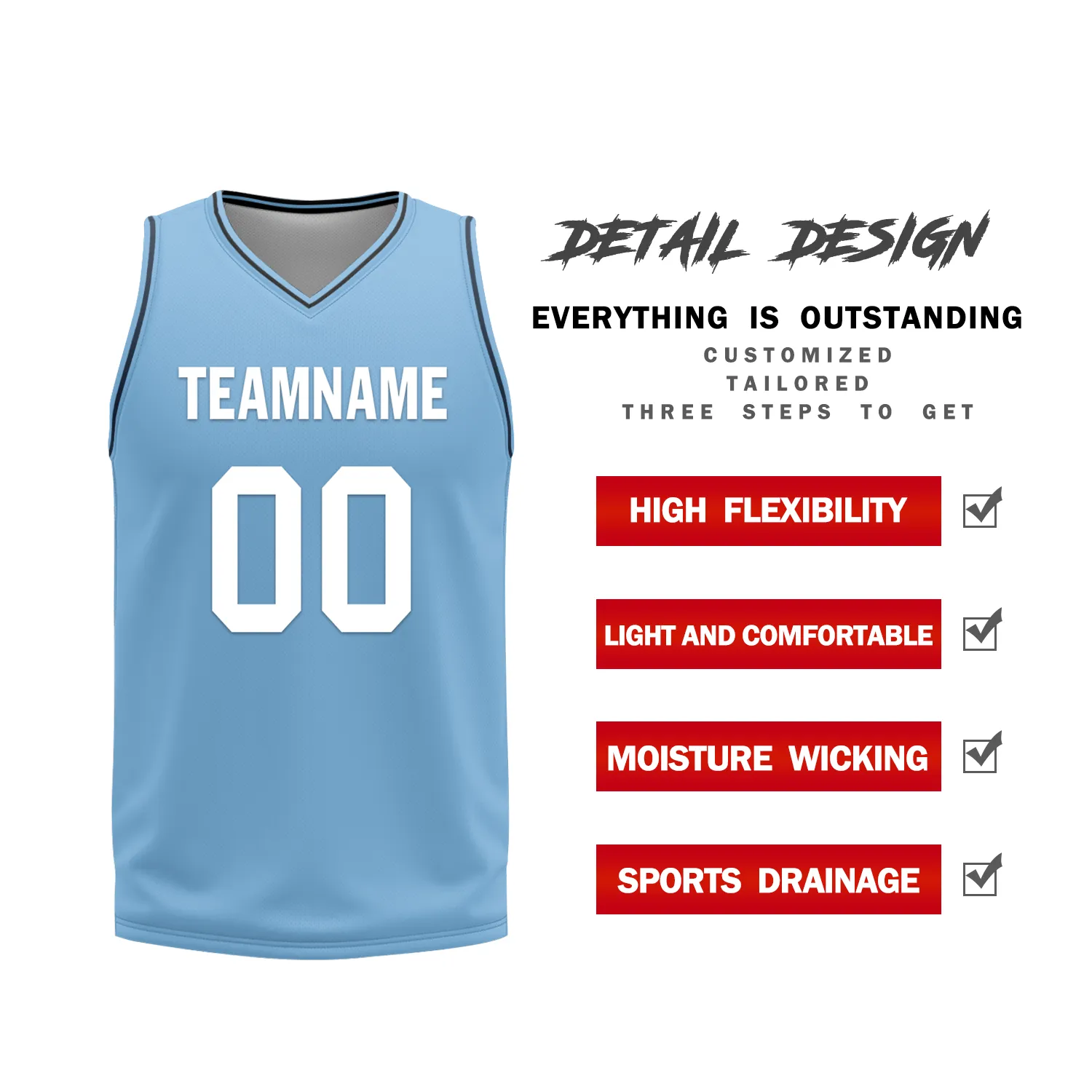 Custom Blue Classic Style Reversible Basketball Uniform Personalized COOLMAX BBJR-D017032