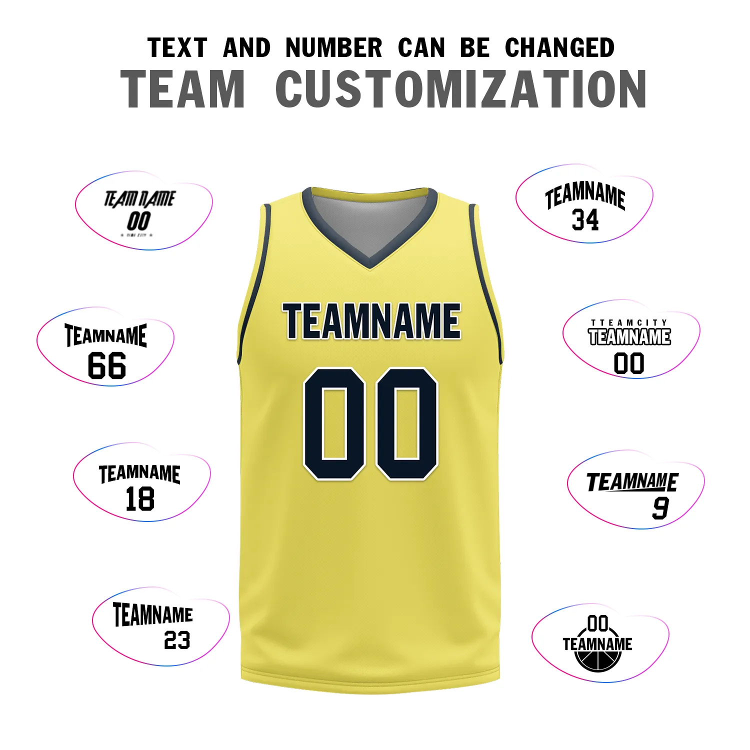 Custom Blue Yellow Classic Style Reversible Basketball Uniform Personalized Ordinary BBJR-D017059