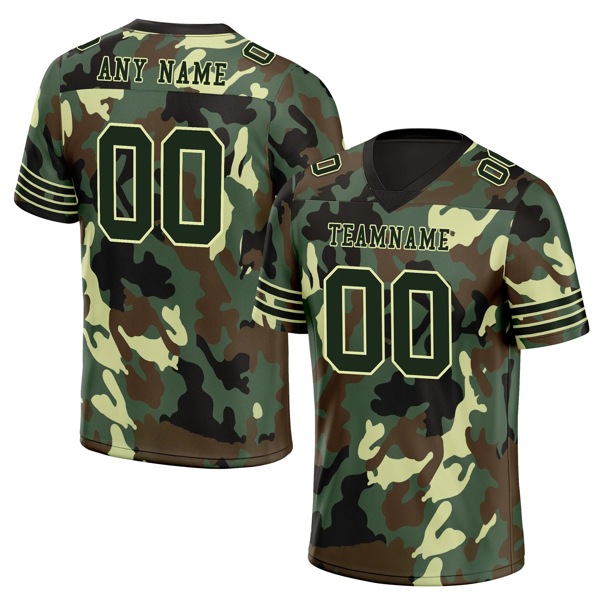 Custom Camo Personalized Authentic Football Jersey FBJ02-D06121