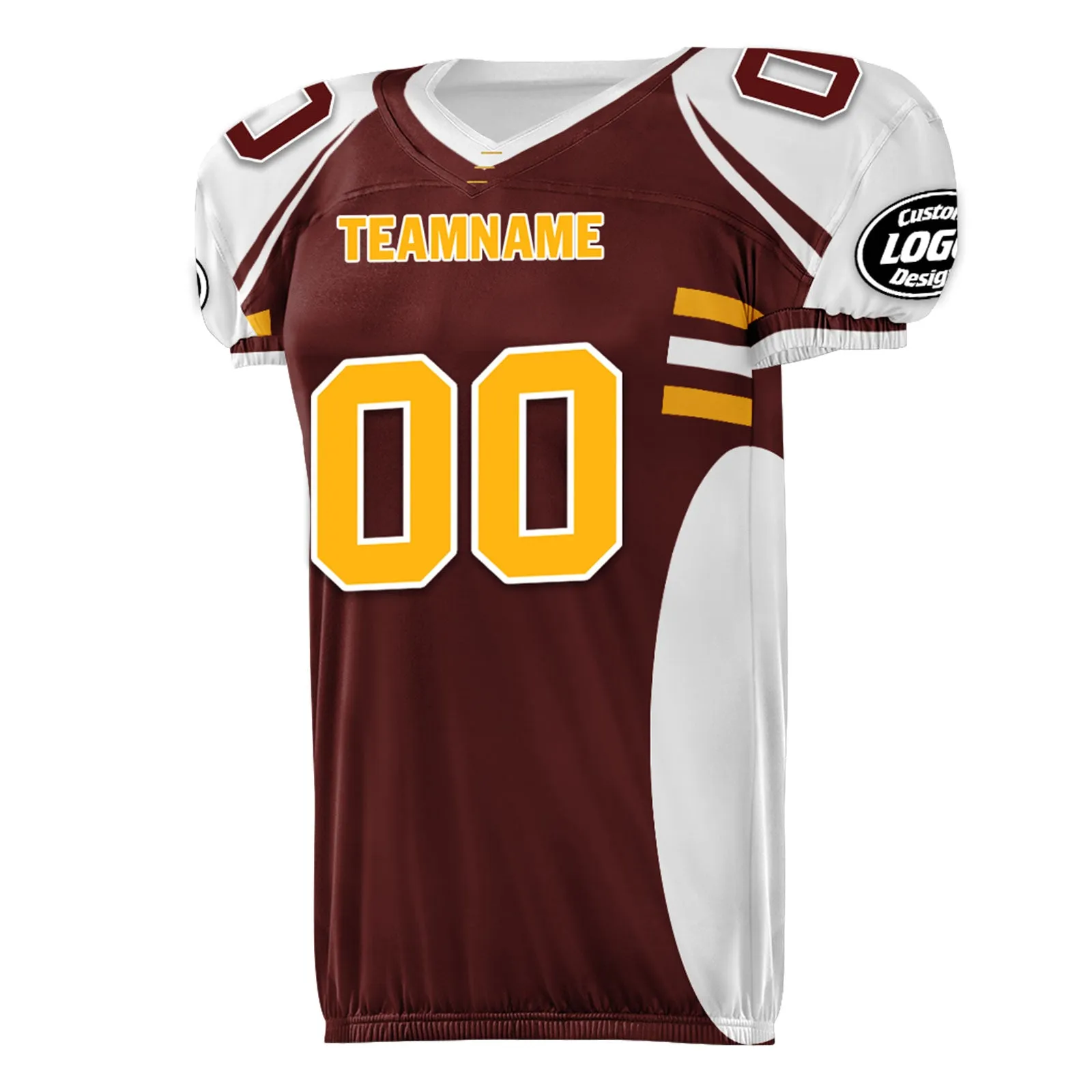 Custom Deep Red White Washington High-Performance American Football Jersey FBJ06-D023001-31