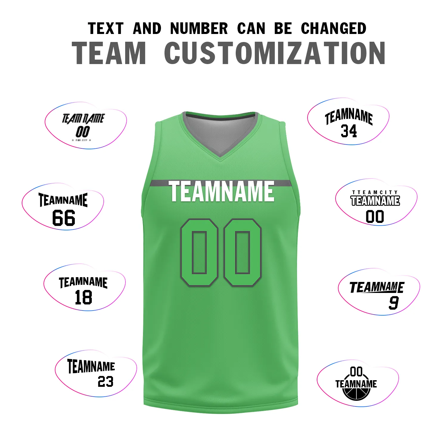Custom Gray Green Classic Style Reversible Basketball Uniform Personalized BBJR-D017046