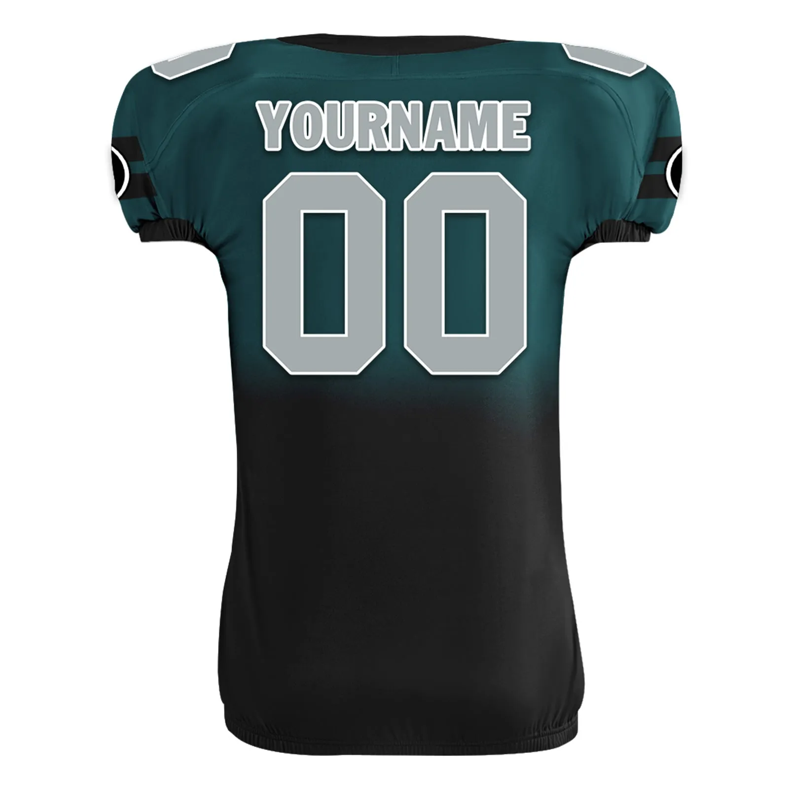 Custom Green Black Fade Fashion Philadelphia High-Performance American Football Jersey FBJ06-D020252-23
