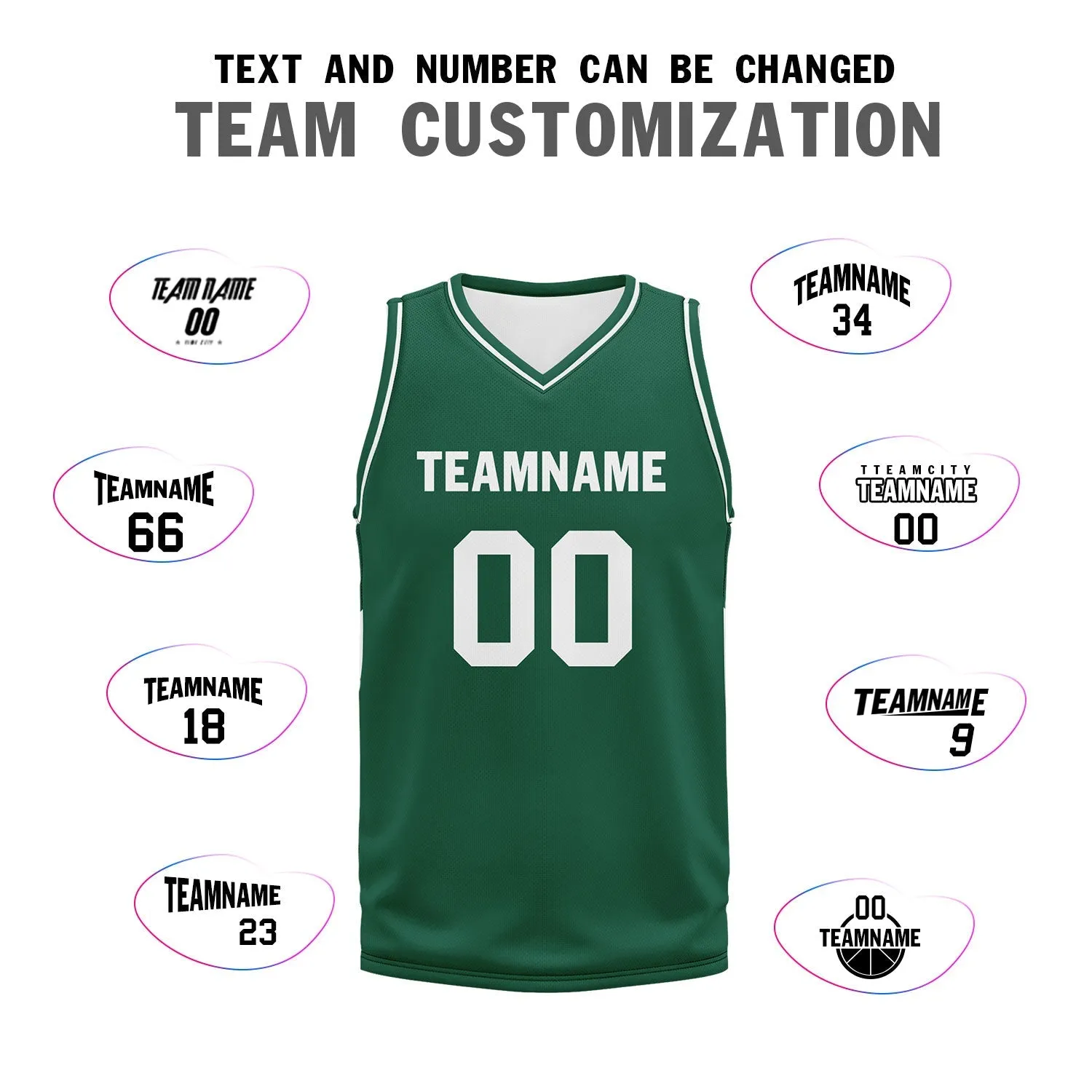 Custom Green Classic Style Sports Uniform Basketball Jersey BBJ01-D020105-22
