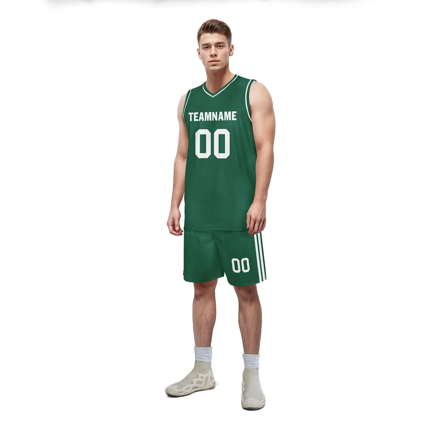 Custom Green Classic Style Sports Uniform Basketball Jersey BBJ01-D020105-22