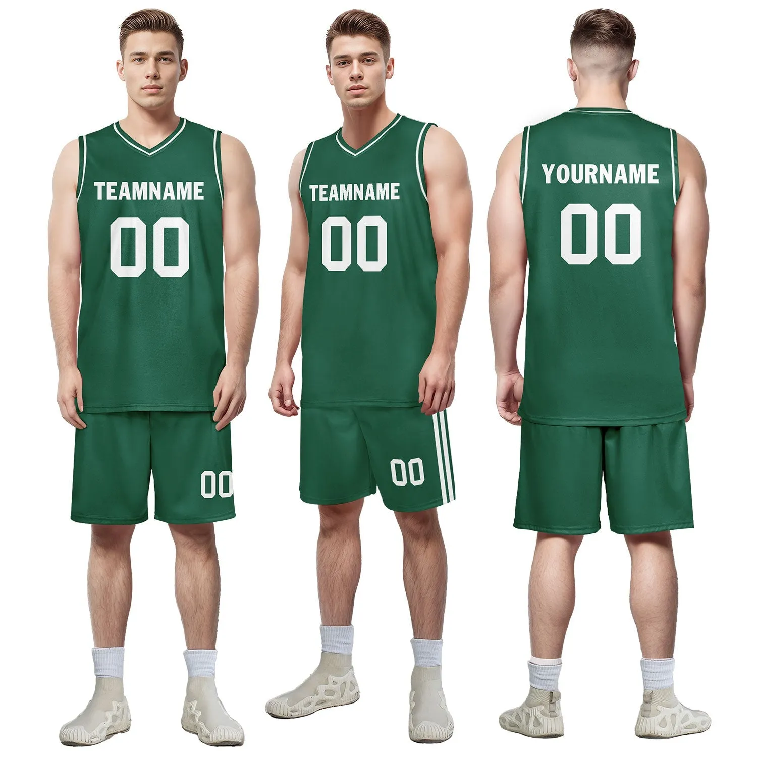 Custom Green Classic Style Sports Uniform Basketball Jersey BBJ01-D020105-22