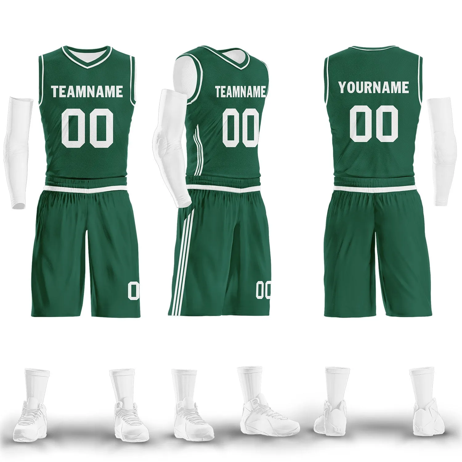 Custom Green Classic Style Sports Uniform Basketball Jersey BBJ01-D020105-22