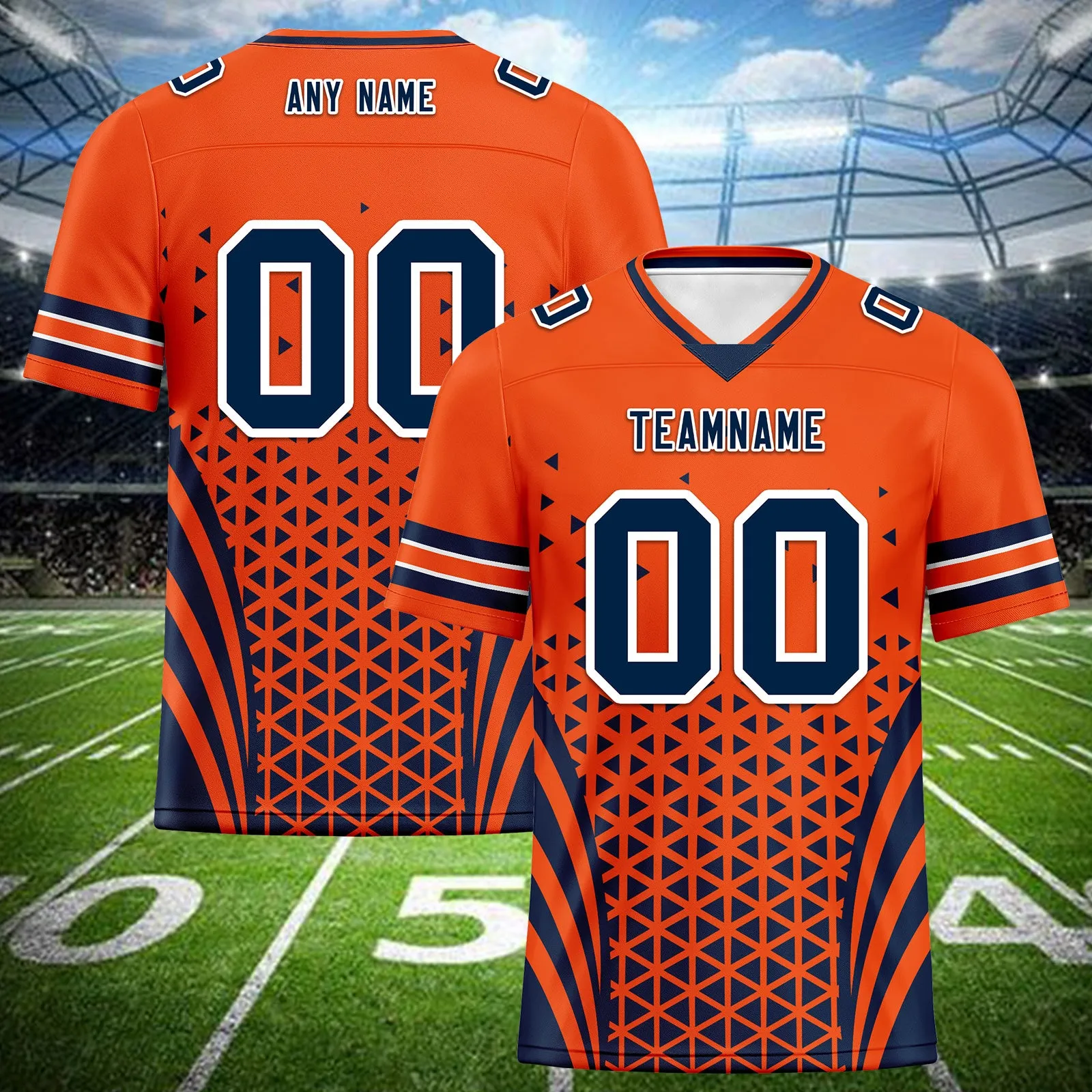 Custom Orange White Colorado Personalized Authentic Football Jersey FBJ02-D023033-10