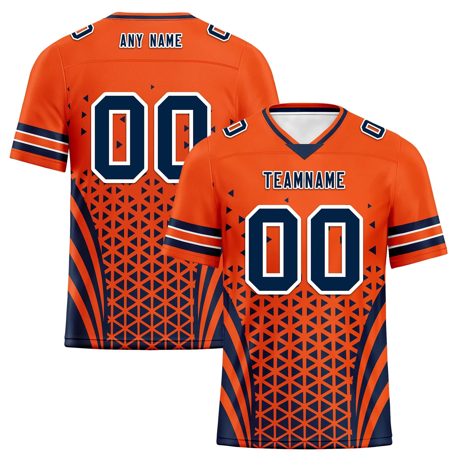 Custom Orange White Colorado Personalized Authentic Football Jersey FBJ02-D023033-10