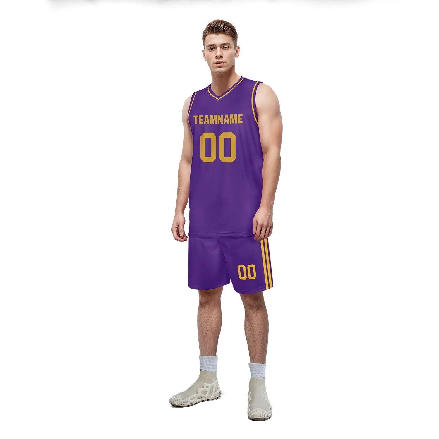 Custom Purple Classic Style Sports Uniform Basketball Jersey BBJ01-D020105-14