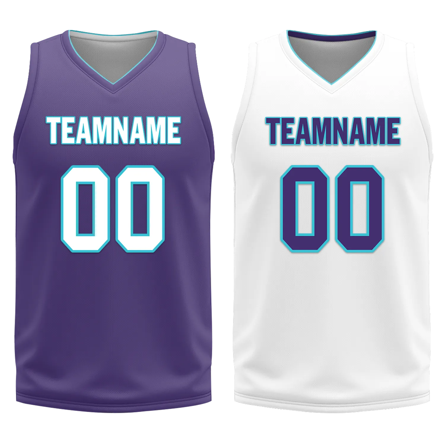 Custom Purple White Classic Style Reversible Basketball Uniform Personalized BBJR-D017014