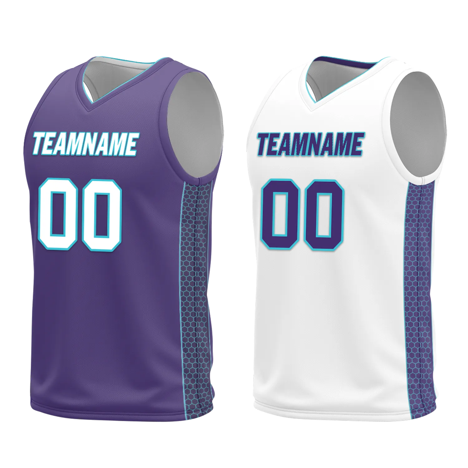 Custom Purple White Classic Style Reversible Basketball Uniform Personalized BBJR-D017014