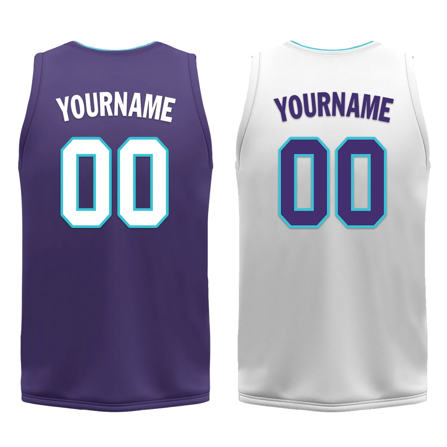 Custom Purple White Classic Style Reversible Basketball Uniform Personalized BBJR-D017014