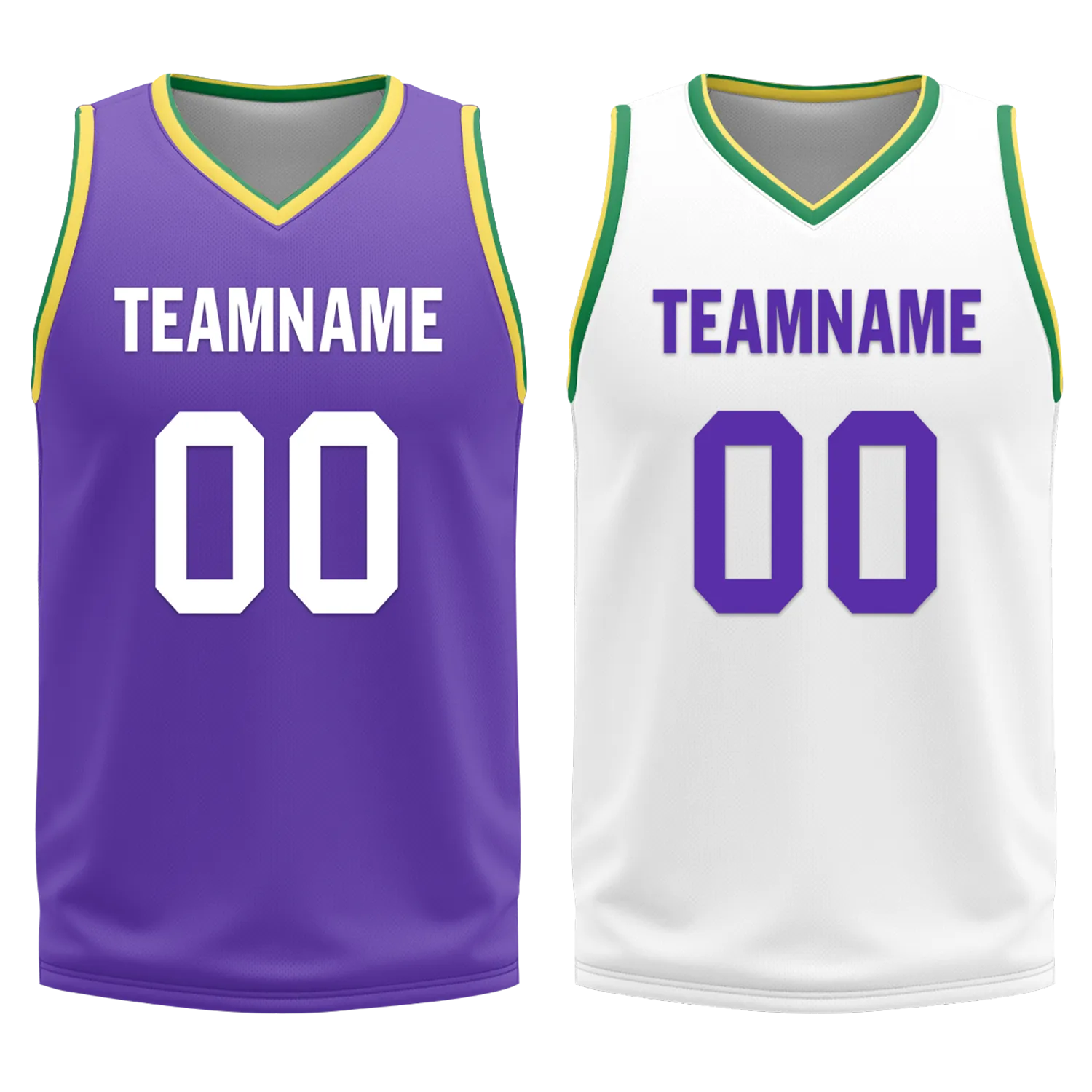 Custom Purple White Classic Style Reversible Basketball Uniform Personalized BBJR-D017047