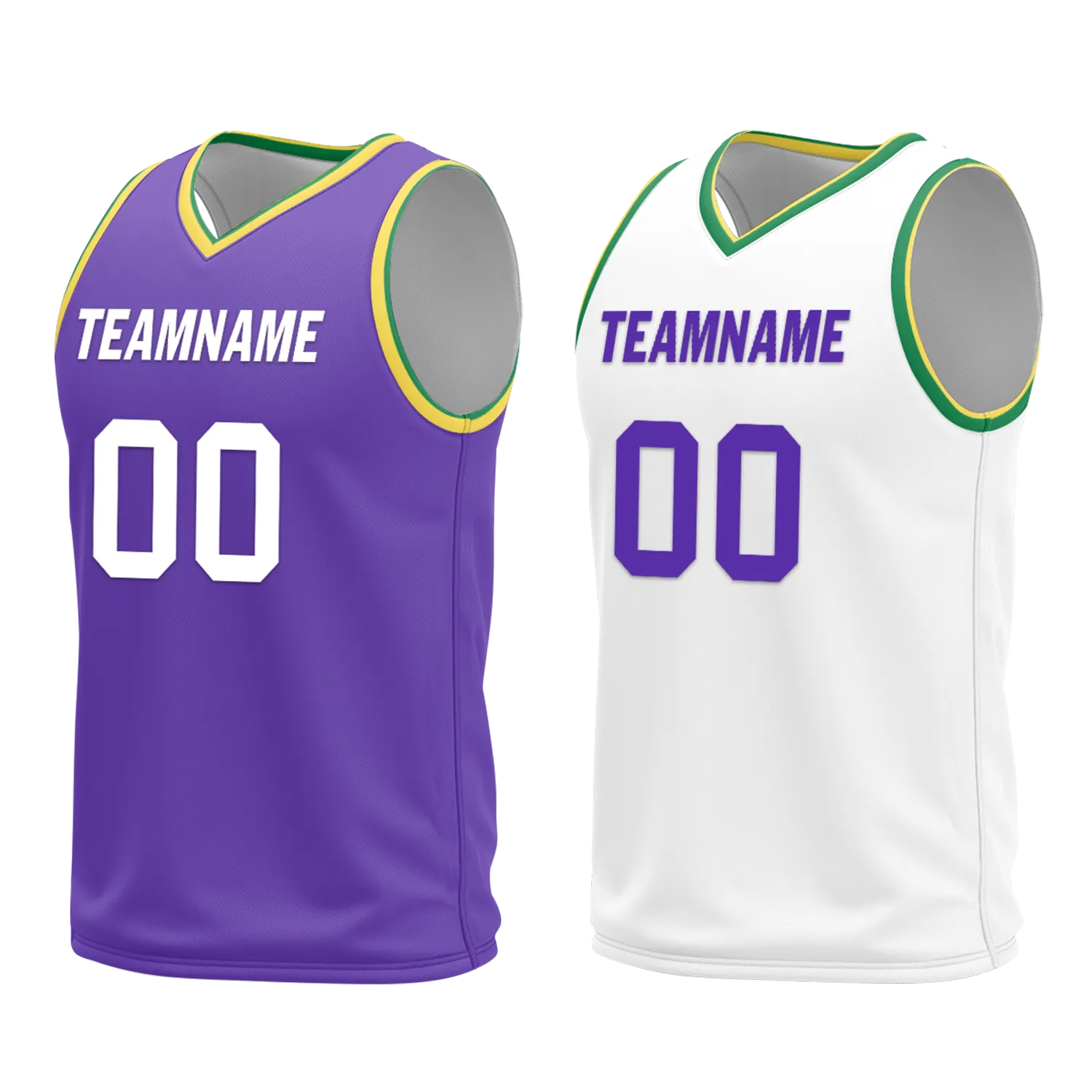 Custom Purple White Classic Style Reversible Basketball Uniform Personalized BBJR-D017047