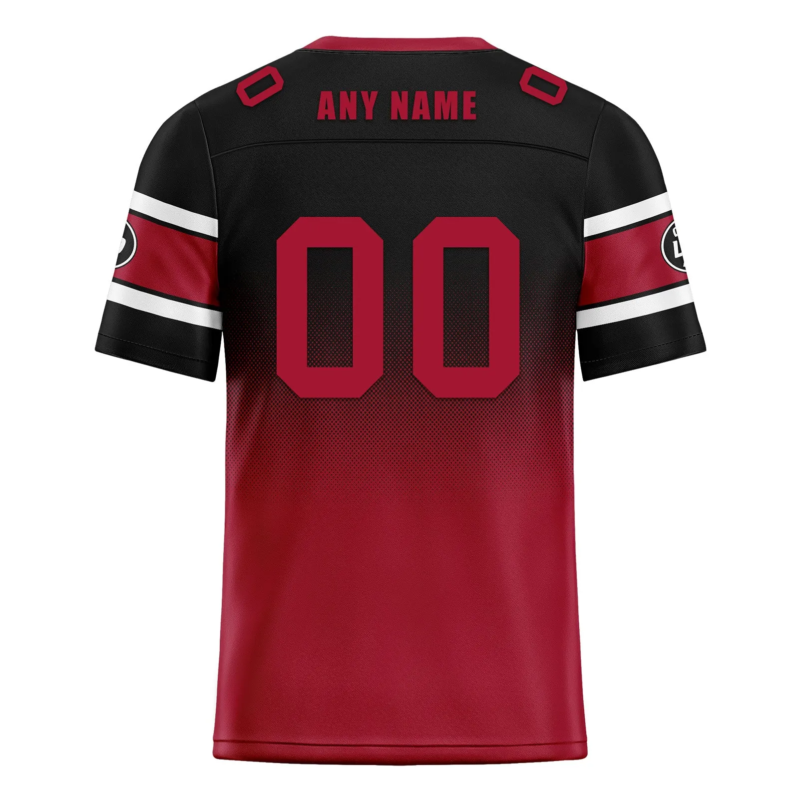 Custom Red Black Atlanta Personalized Authentic Football Jersey FBJ02-D020249-3