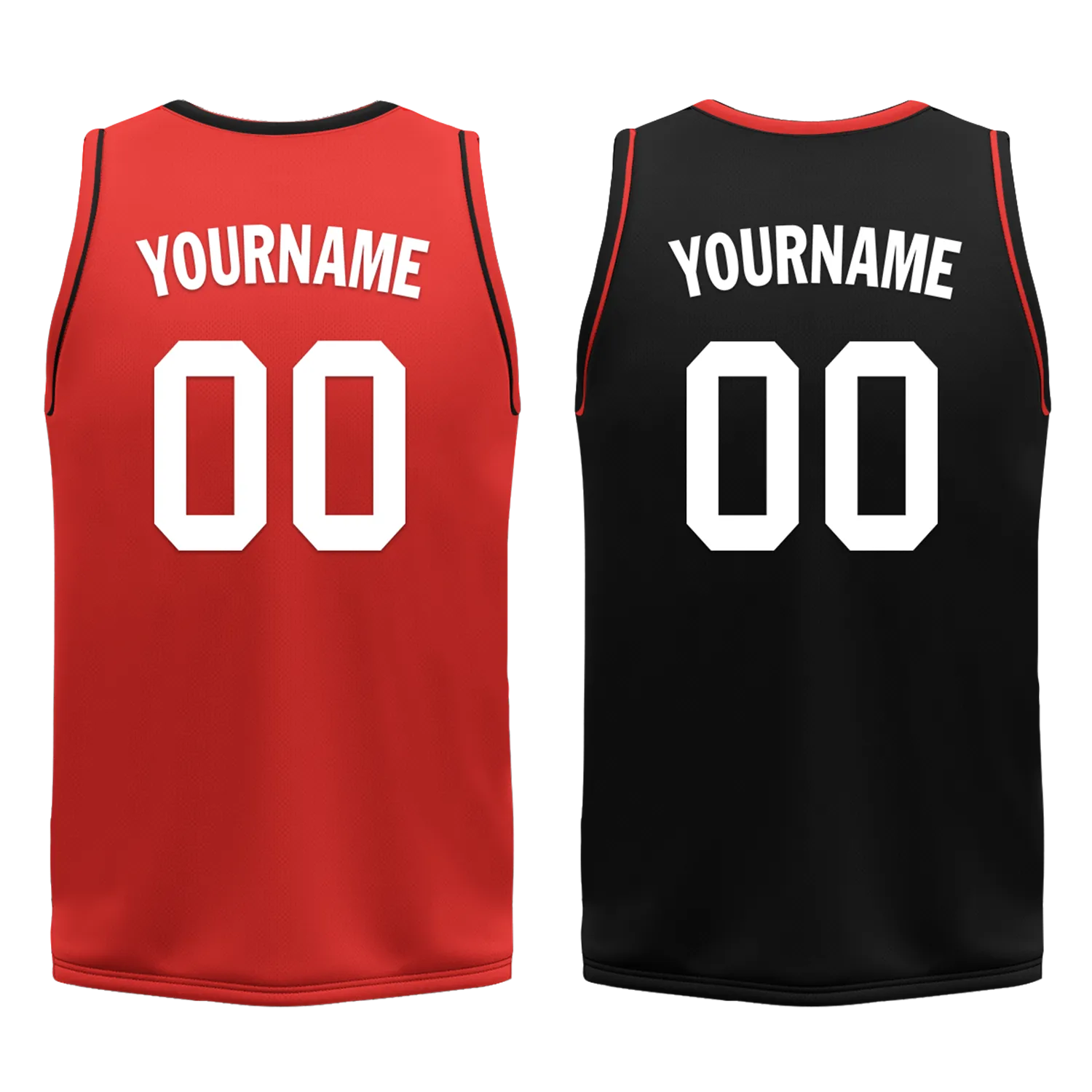 Custom Red Black Classic Style Reversible Basketball Uniform Personalized BBJR-D017042
