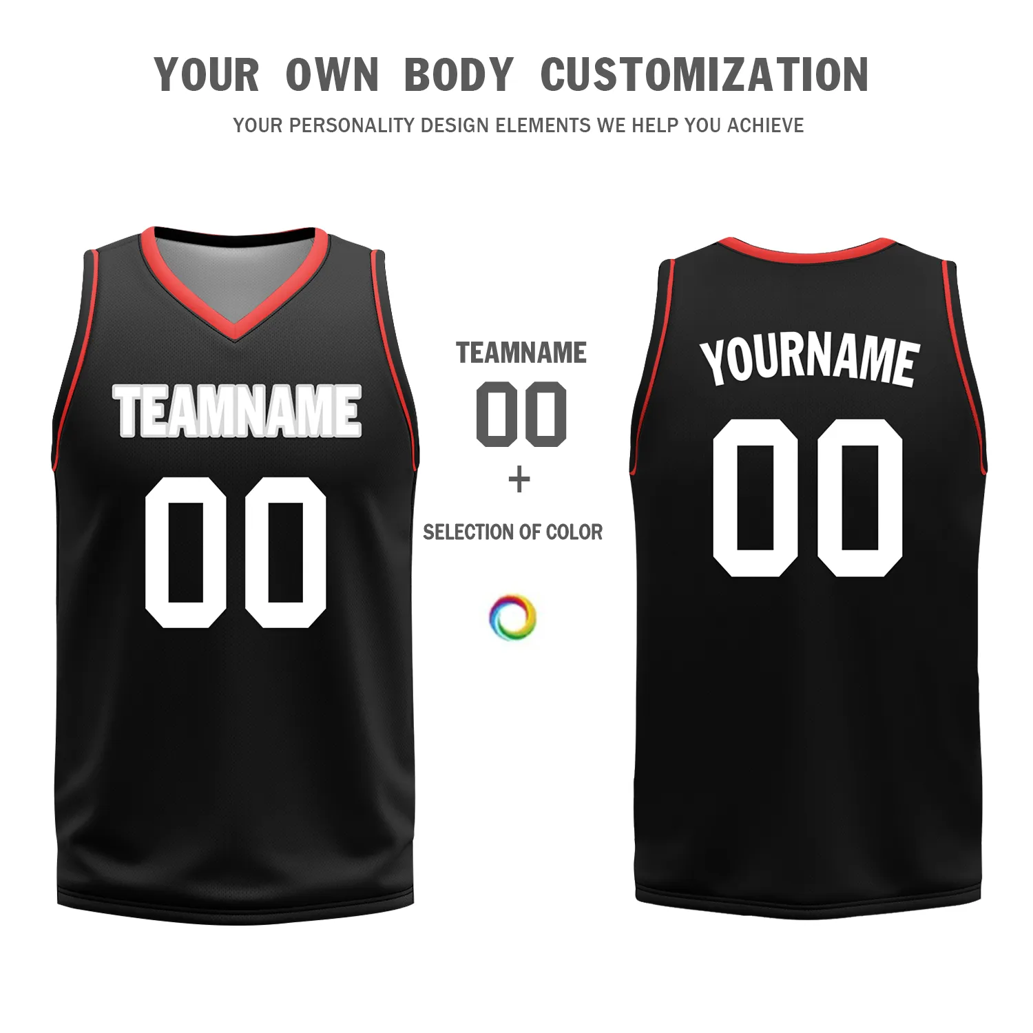 Custom Red Black Classic Style Reversible Basketball Uniform Personalized BBJR-D017042