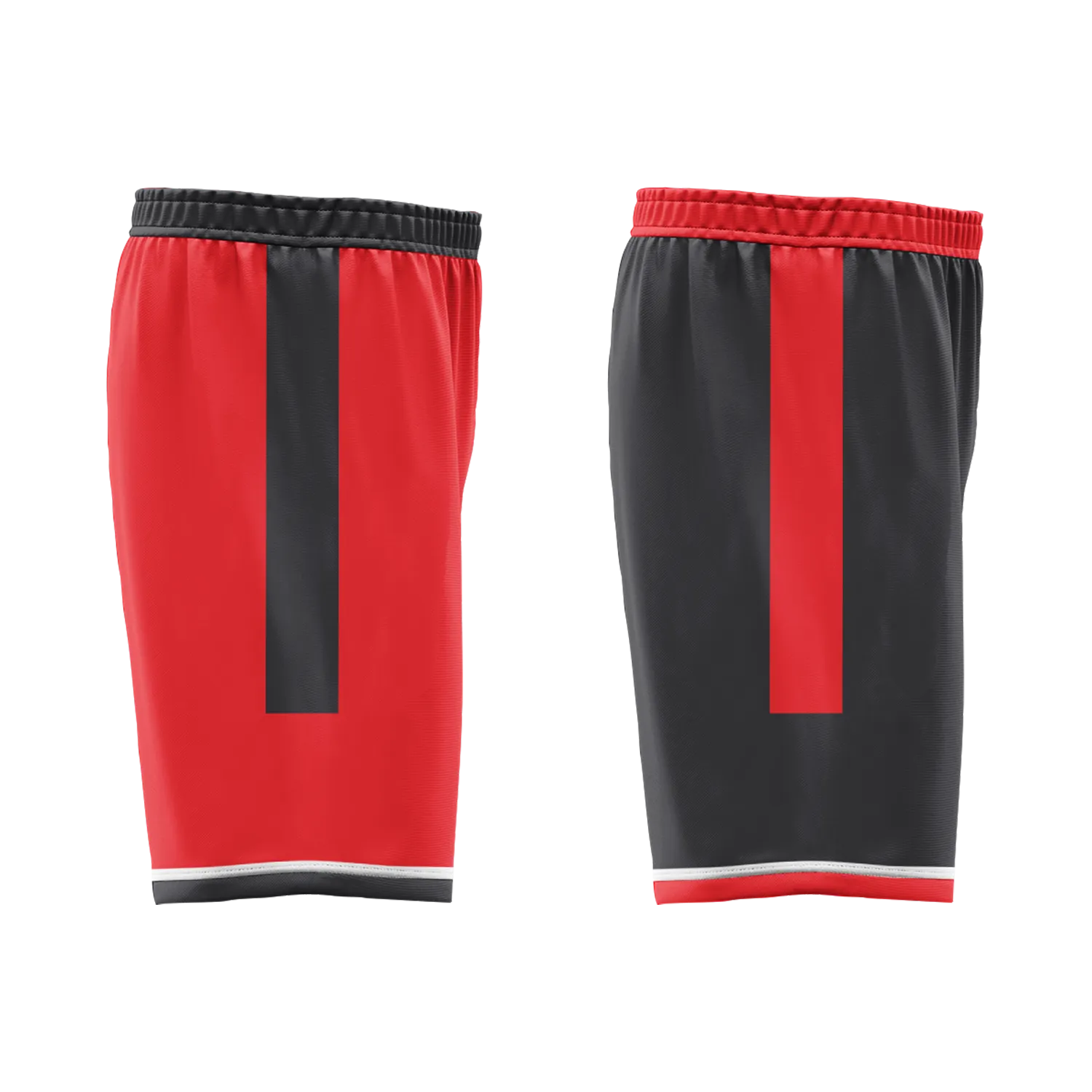 Custom Red Black Classic Style Reversible Basketball Uniform Personalized COOLMAX BBJR-D017025