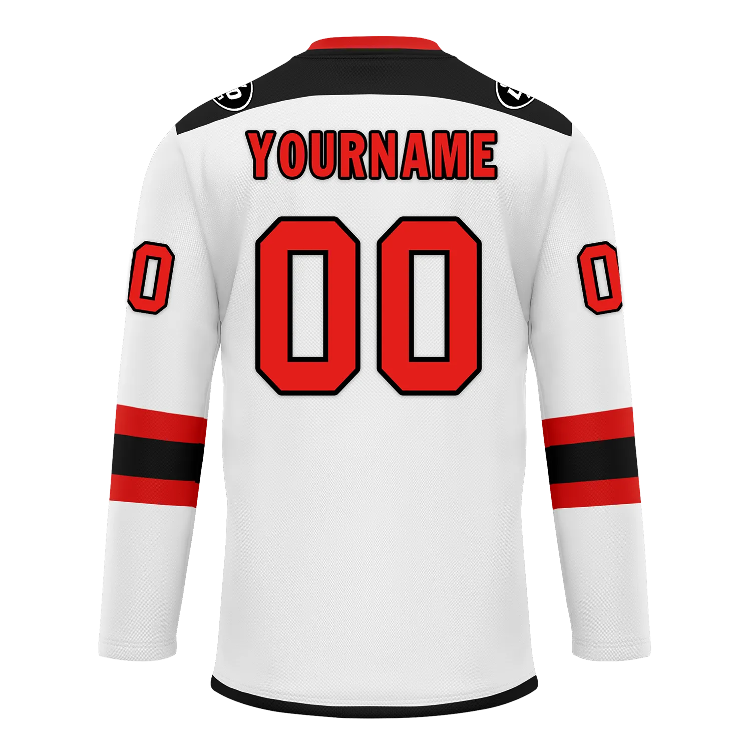 Custom White Black Personalized Hockey Jersey HCKJ01-D0a700c