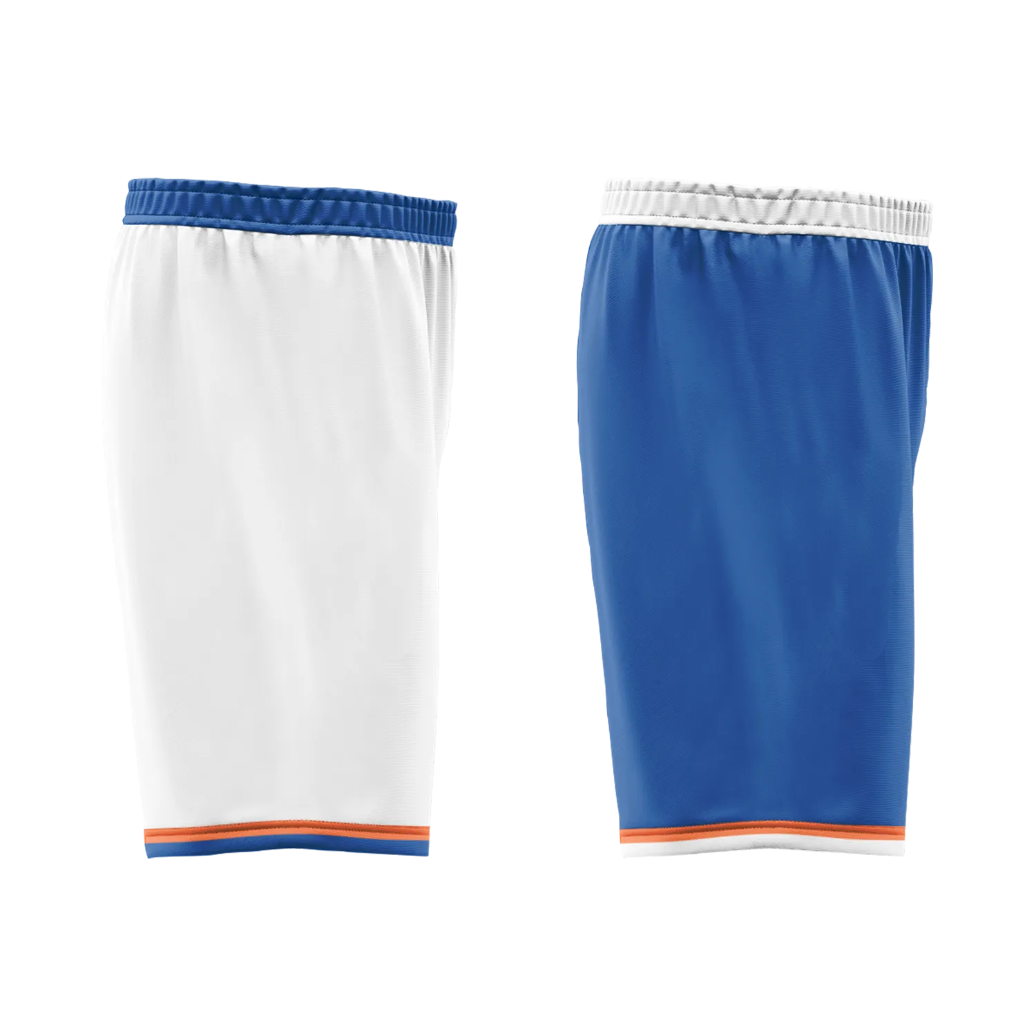 Custom White Blue Classic Style Reversible Basketball Uniform Personalized BBJR-D017016