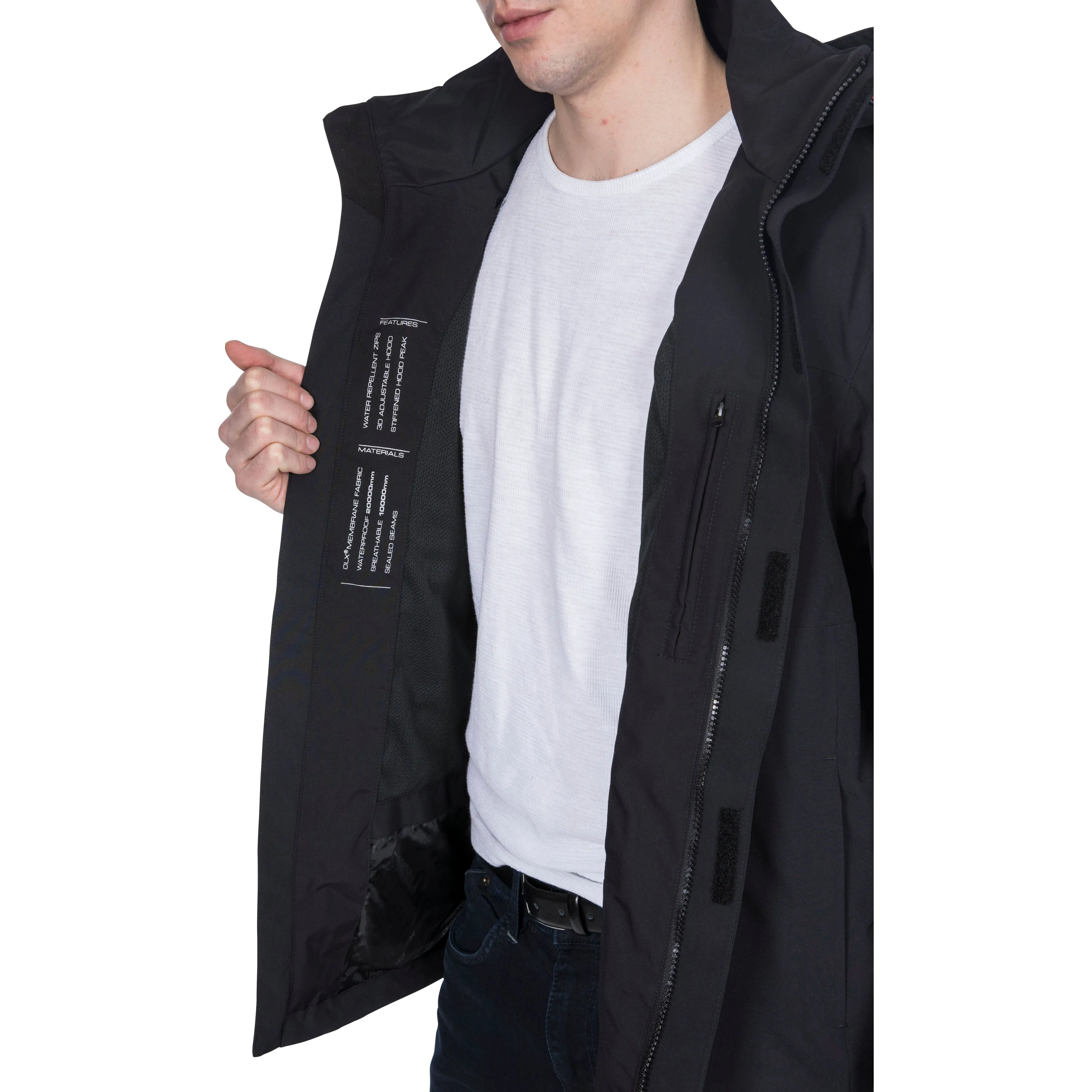Dlx Men's Oswalt Unpadded Waterproof Jacket - Black