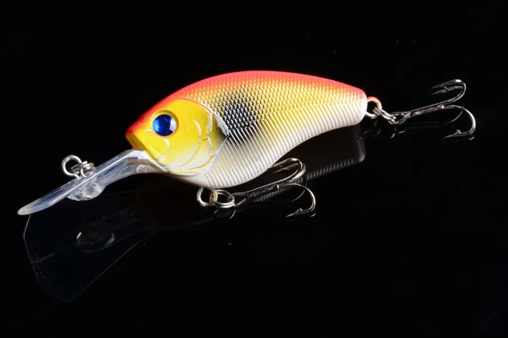 Durable 9cm Popper Crank Bait Fishing Lures Set, 7x
