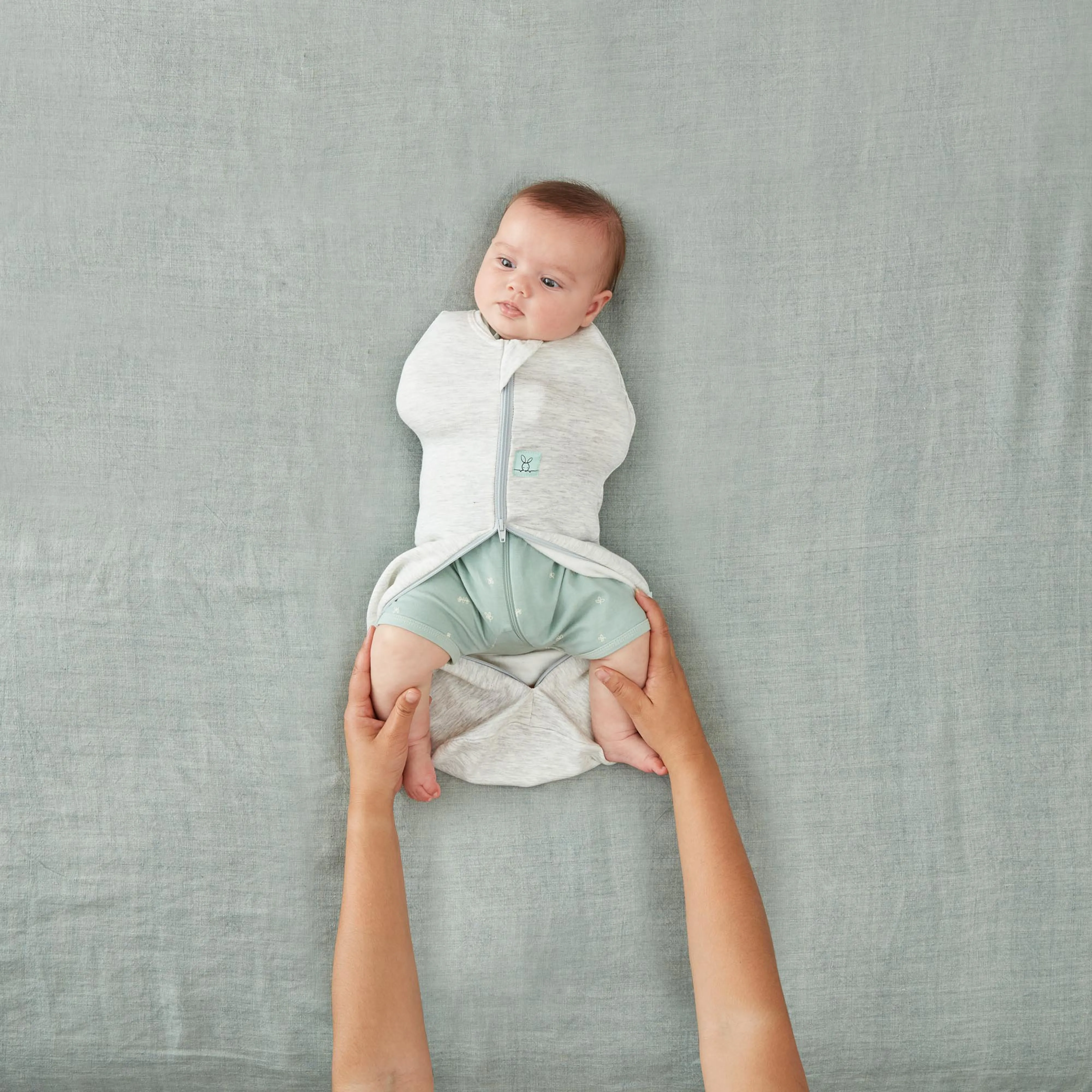 ergoPouch Cocoon Swaddle Bag 0.2 TOG - Grey Marle