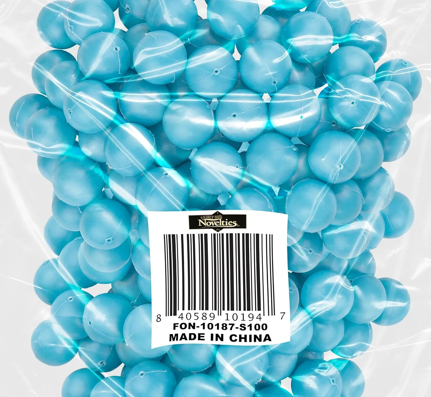 Fairly Odd Novelties 3/4" Mini Ping Pong/Table Tennis/Beer Pong Round Balls (100 Pack), 19mm, Blue
