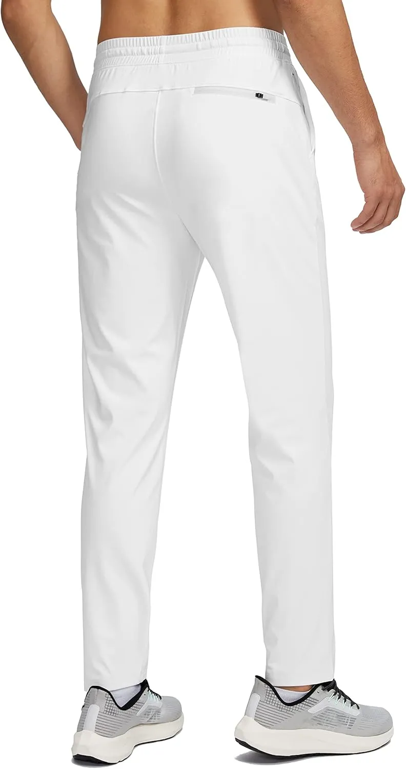 G Gradual Mens Sweatpants Zipper Pockets Tapered Track Athletic Slim Fit Pants for Running, Exercise, Workout